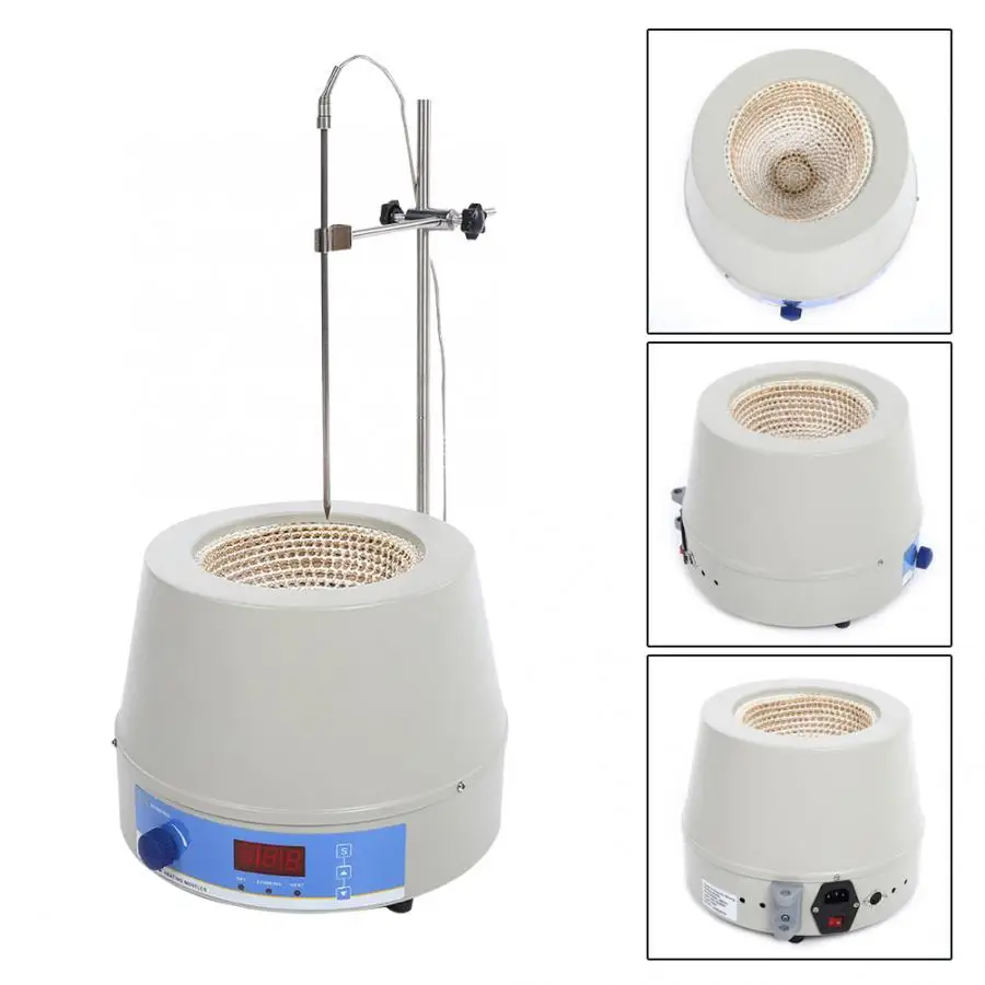 

HMSC1000ml Electric Magnetic Stirrer Heating Mantle Digital Mantle Magnetic Heating Mantle Kits 100-240V EU Plug