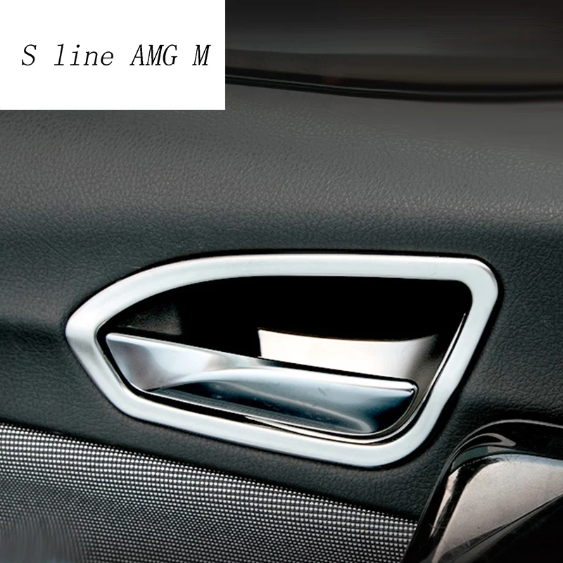 Стайлинга автомобилей интерьера дверные ручки крышки Накладка наклейки для дверного кармана украшение для BMW F20 1 серии 118i 120i 135i авто аксессуары