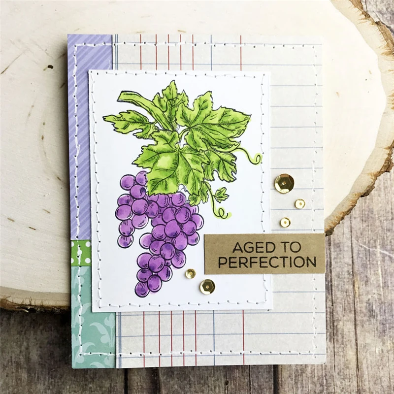 

Naifumodo Grape Stamps and Dies Scrapbooking Fruit Die Cut for Card Making Metal Cutting Dies Clear Stamp Stencil New 2019