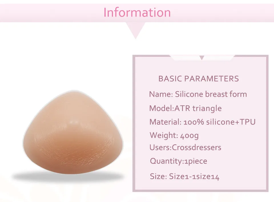 Komaynaly Lightweight Mastectomy Silicone Breast Triangle Symmetrical Silicone Fake Boobs for Crossdresser Mastectomy Patient (3)