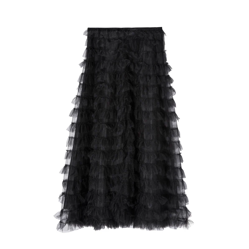 cascading tulle skirt