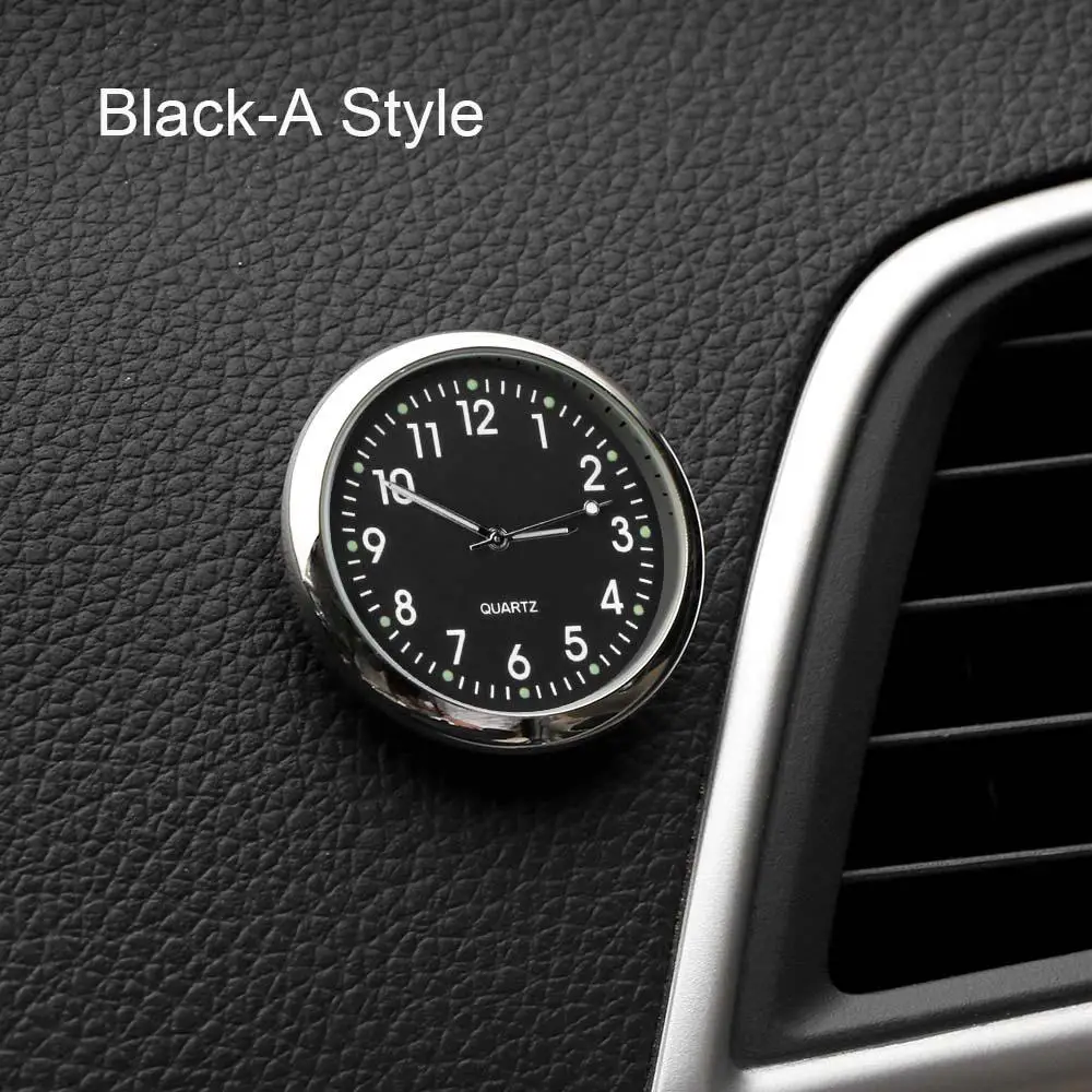 Автомобильные часы, часы, Автомобильные украшения, электронный счетчик, украшение интерьера, автомобильные часы-наклейка, аксессуары для интерьера автомобиля - Название цвета: black A