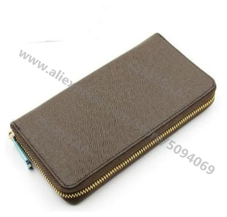 

fashion women/men wallet genuine leather zipper wallet with good qaulity free shipping