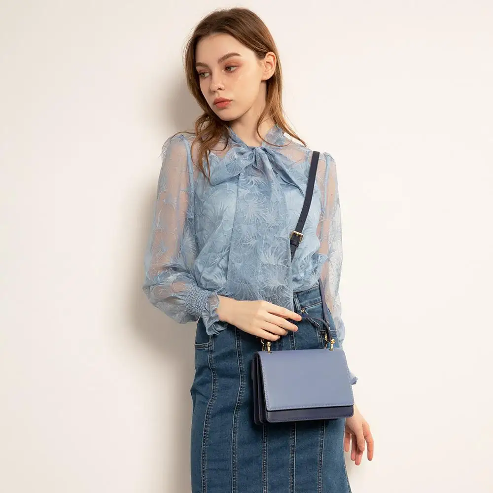  Original xiaomi mijia leather contrast color handbag multi-grid storage trendy color matching one s