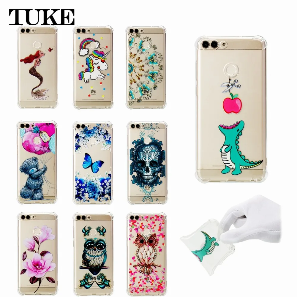 Мягкий чехол для huawei P Smart кремния Covr с рисунком мягкий силиконовый наслаждаться 7
