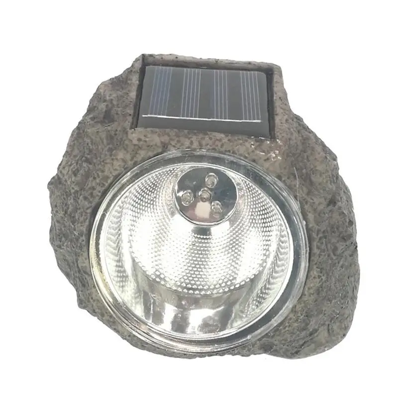 Декоративный каменный Точечный светильник на солнечной батарее, декоративный водостойкий светодиодный светильник для ландшафтного освещения