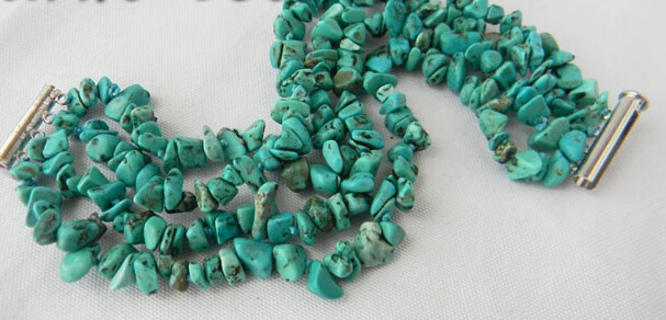 

0938 4Strands 8'' Freeform Turquoise Bracelet