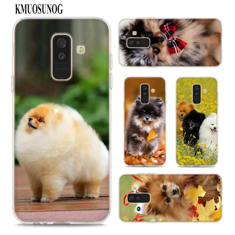 

Transparent Soft Silicone Phone Case Cute Pomeranian dogs for Samsung Galaxy A9 A8 Star A7 A6 A5 A3 Plus 2018 2017 2016