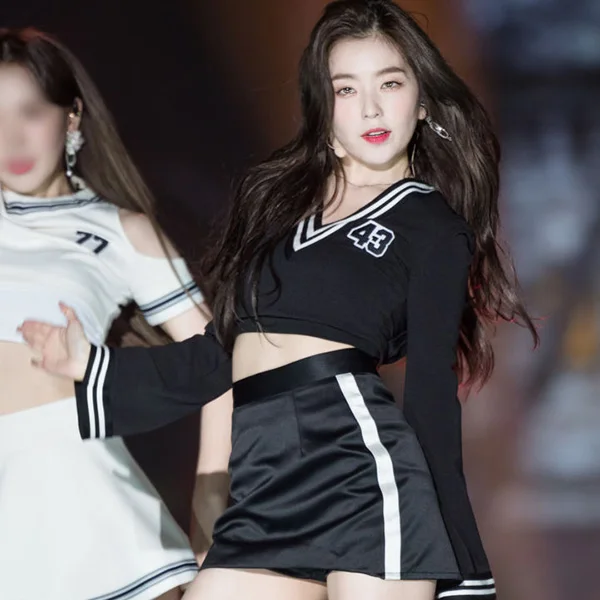 Спортивный костюм kpop в Корейском стиле знаменитостей Женский комплект с юбкой