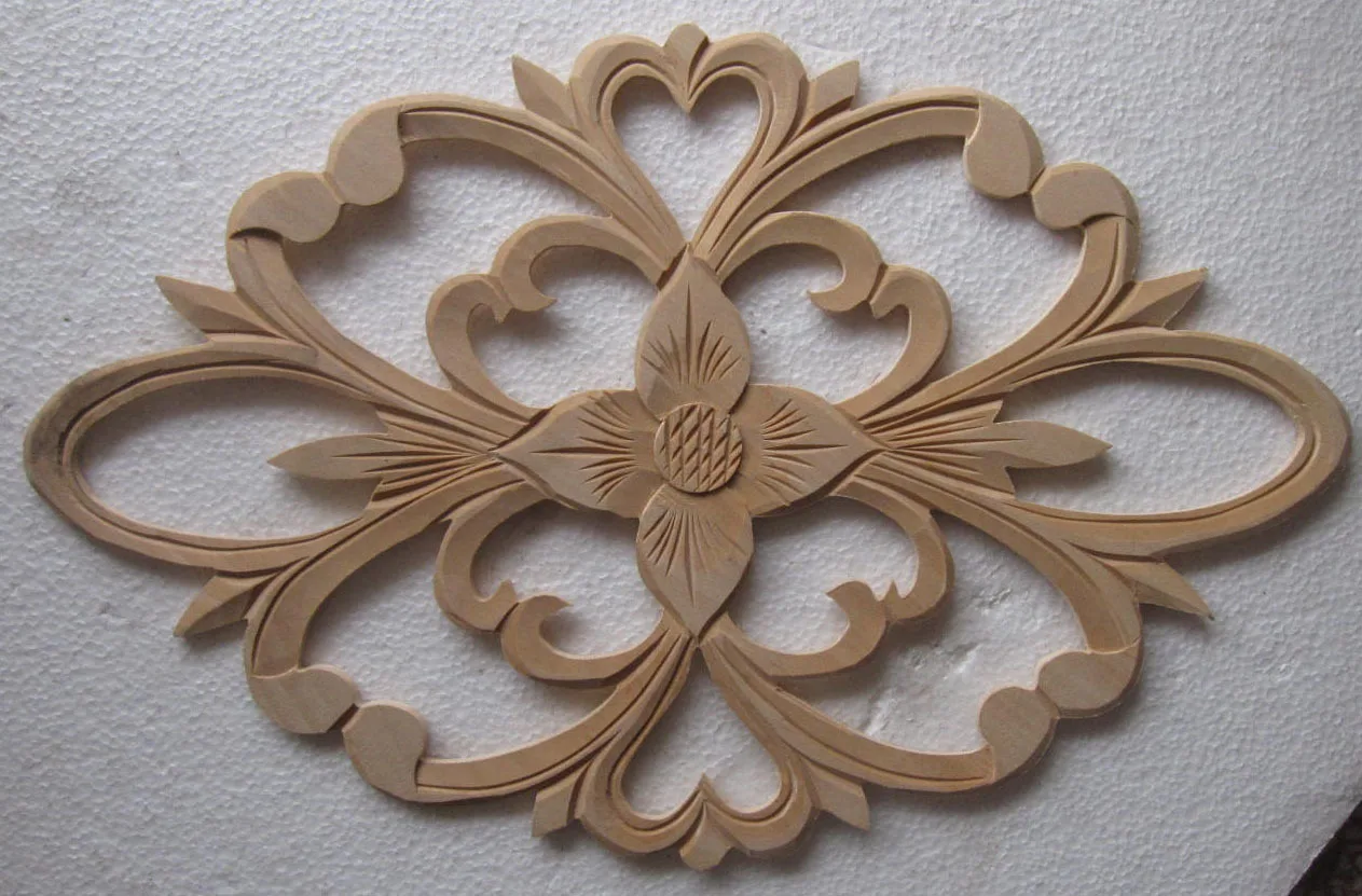 Dongyang wood carving applique fashion home decoration carved wood shavings applique 37 23cm