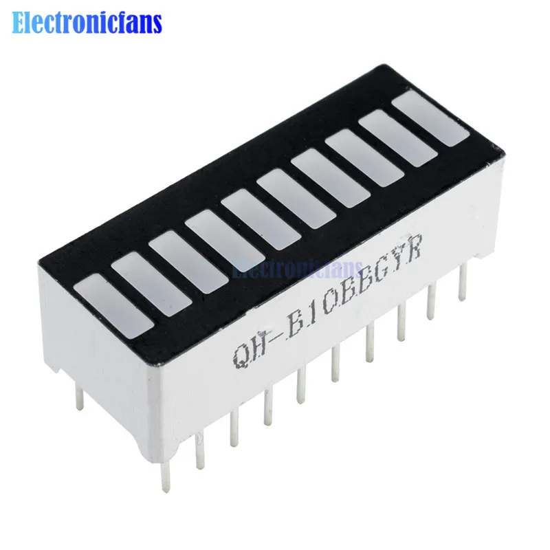 10 шт./лот 10 сегмент полный Цвет светодиодный гистограмма свет Дисплей модуль ультра яркий красный желтый и зеленый цвета синий (RYGB) dip DIY