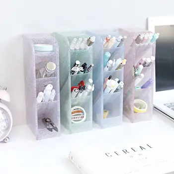 

Multi-function 4 Grid Desktop Pen Holder Pencil Organizer Office School Storage Case Box Desktop Pens Pencil Organizer