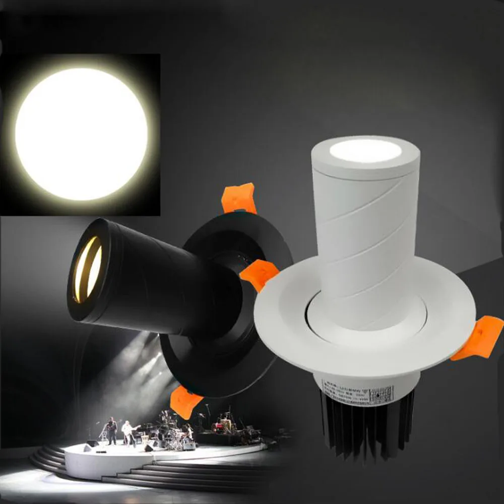 

Led Spotlight Spotlight 3W 5W 7W 10W 12W Spotlight Bar KTV Bar Round Angle Adjustable LED Ceiling Light Opening Type Embedded