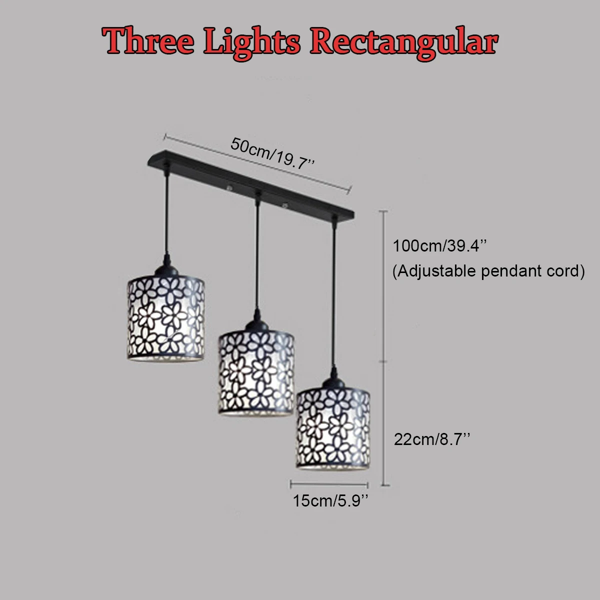 Современный светодиодный подвесной светильник в скандинавском стиле, подвесной светильник, украшение для дома, для столовой, спальни, магазина, бара - Цвет корпуса: Black 3 Lights Long