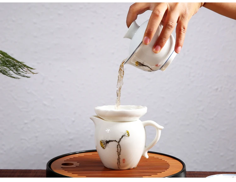 XMT-HOME чайная супница Цзиндэчжэнь gaiwan ручная роспись чайная чаша для молочного Улун Да Хун Пао чай Tie Guan Yin gongfu Чай, гайвань 1 шт