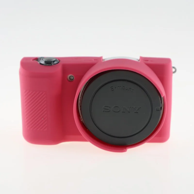 Мягкая силиконовая сумка для sony A5100 A5000, защитный чехол для камеры Soy Alpha A5100 A5000, 16-50 мм, сумка для камеры - Цвет: Rose red