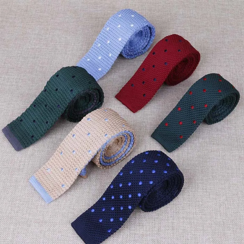 

Fashion Apparel Business Suits Dot Tie Necktie Cravata Brand Classic Ties Cravats For Gift Popular Knitting Neckwear Tie For Men