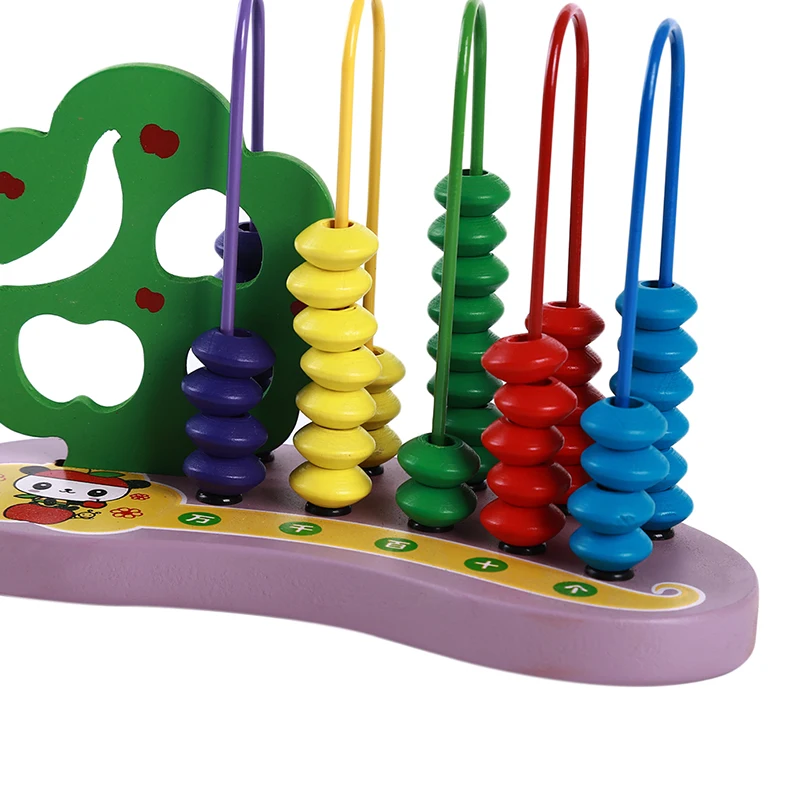 Детские деревянные игрушки радужные счеты из бисера математические игрушки для детей Обучающие Развивающие игрушки деревянные математические игрушки Монтессори