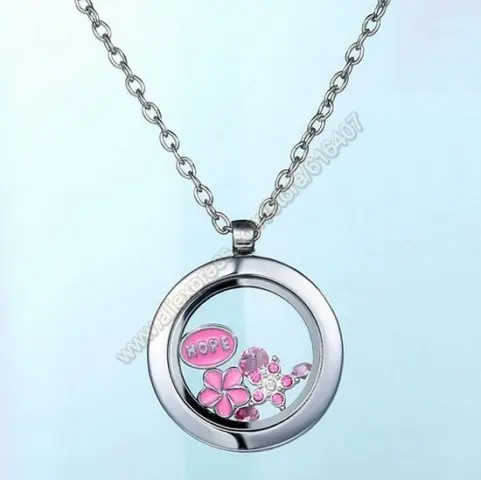 locket floating glass charm pendant necklace round 5pcs zinc 5colors chains alloy magnetic wholesale lot silver shipping jewelry memory living