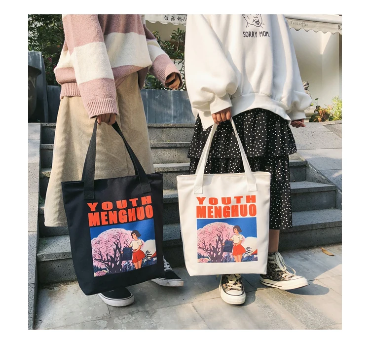 2018 Autumn & Winter Women Canvas Shoulder Bag Printed Ladies Vintage Handbag Totes Female Shopping Bags Beach Bag Women Handbag_24 (1)