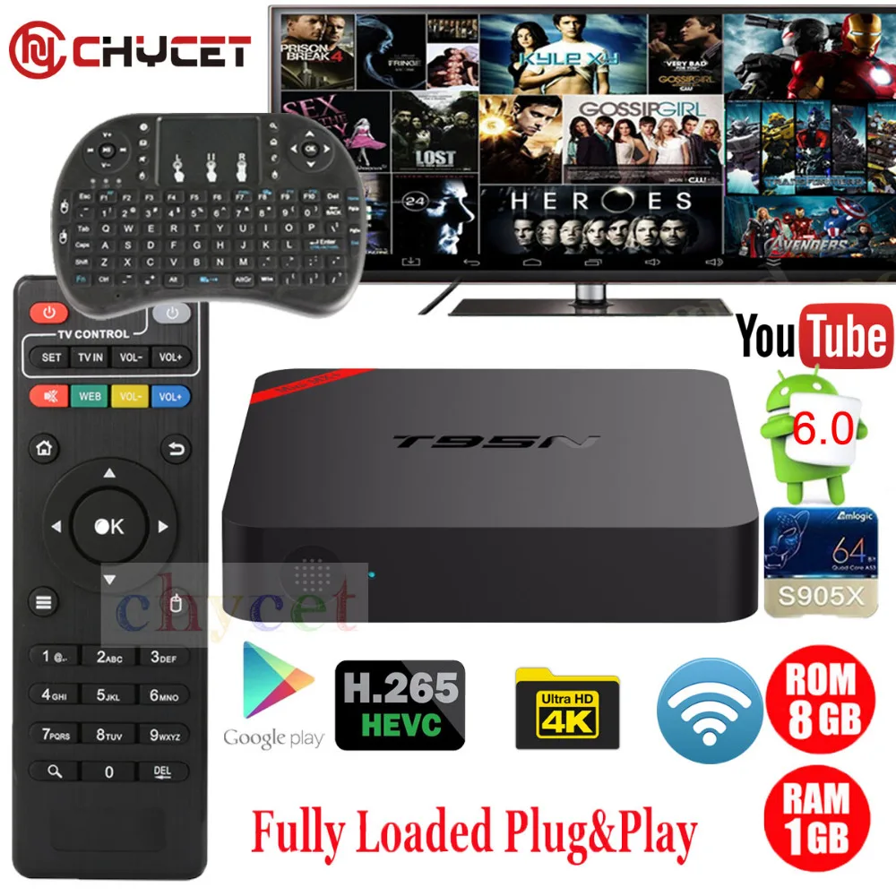 Prix pour T95N mini MX + 1G 8G Android 6.0 TV BOX Amlogic S905X 64 peu Quad Core WIFI 4 K 3D H.265 IPTV Smart TV Box Set-top box PK X96 Prix pour T95N mini MX + 1G 8G Android 6.0 TV BOX Amlogic S905X 64 peu Quad Core WIFI 4 K 3D H.265 IPTV Smart TV Box Set-top box PK X96