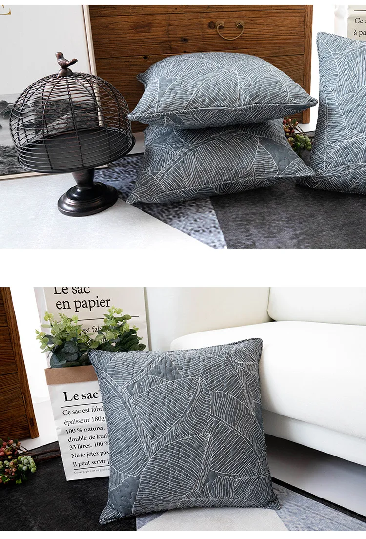 Living Room Four Seasons Cotton Sofa Cushion Modern Simplicity Dark Color Botany Sofa Towel Armrest Towel