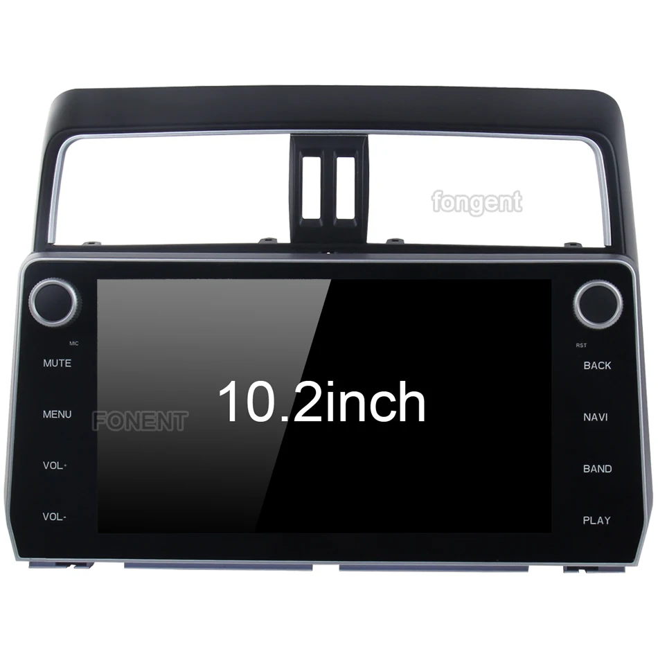 Best 10.2" 2 din Android Head Unit System for Toyota Prado Stereo 2018 2019 Car Radio Multimedia Video Audio GPS Glonass Navigation 0