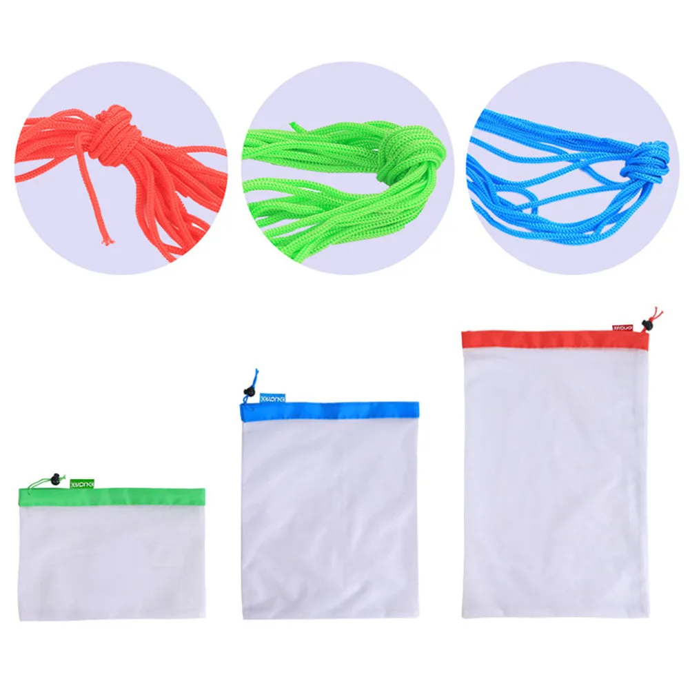 

Reusable Mesh Produce Bags Shopping Bags for Grocery Shopping Storage Fruit Vegetable Toys 30*35cm 30*43cm