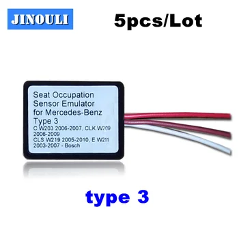 

JINOULI 5pcs/Lot MB SRS Emulator Type 3 for Mercedes for benz C W203 CLK W209 CLS W219 E W211 seat emulator Airbag reset tool