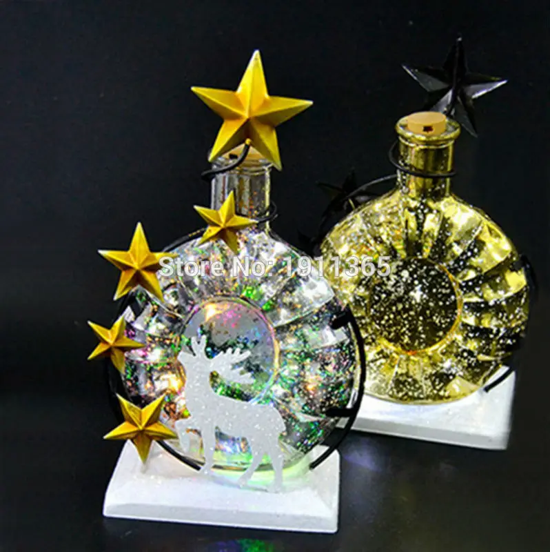 Rolha de Garrafa de Vinho em Forma de Cortiça Luzes da Corda de Natal Cobre Guirlanda Festão Fio Brilhando Vaso Decoração Festa Luz Led 10 Iluminação Novelty