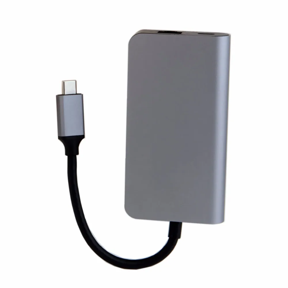 Док USB-C C type-C к Ethernet 2 порта концентратор TF зарядное устройство SD кардридер многопортовый адаптер