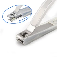Large Stainless Steel Nail Clipper Cutter Professional Manicure Trimmer High Quality Toe Clipper with plastic Clip Catcher black white large carbon steel nail clipper cutter professional manicure trimmer high quality toe nail scissors clip catcher
