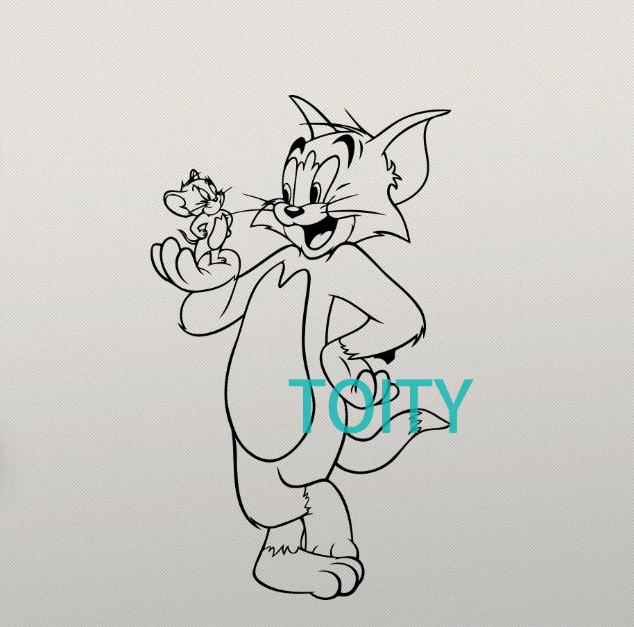 Tom And Jerry Wall Decal Cartoon Vinyl Sticker Nursery Decor Tom And Jerry Wall Decal Cartoon Vinyl Sticker Nursery Decor