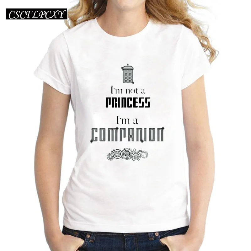 Letter-printed-women-doctor-who-t-shirt-lady-retro-police-box-DR-WHO-t-shirts-short
