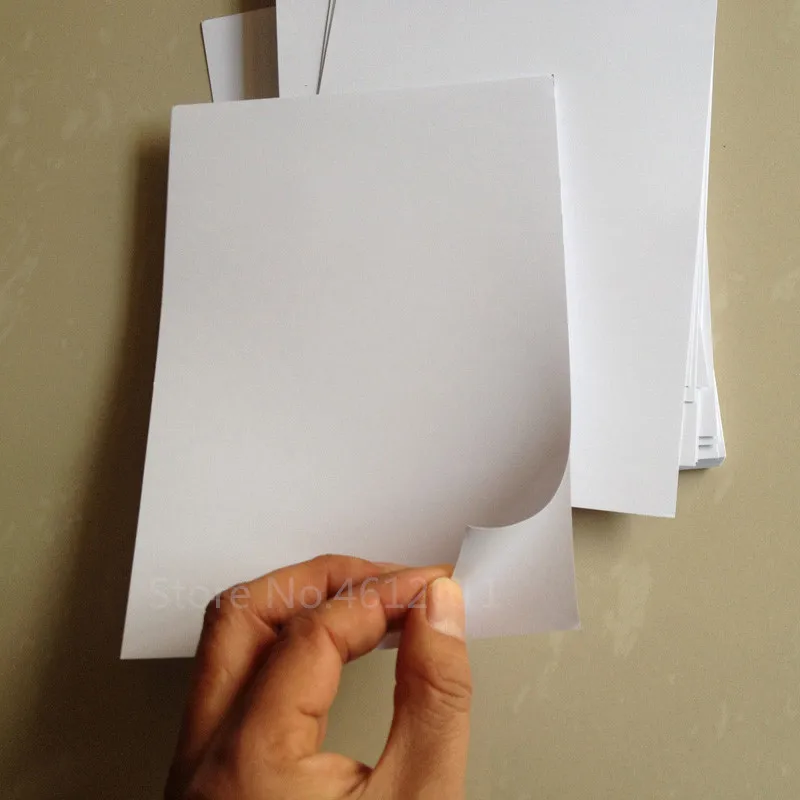 50 Sheets A5 Glossy White Self Adhesive Label Sticker Photographic