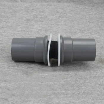 

20mm Inner Diameter Long UPVC Inlet Outlet Fitting Joint Head Water Pipe Fitting Connector Adapter For Aquarium Fish Tank