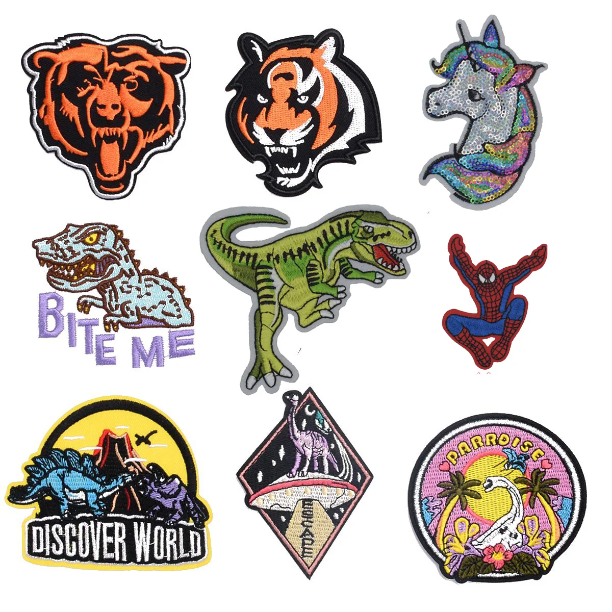 

New Dinosaur Jurassic Park Patch Stalk Embroidered Patches Ironing Stickers For Clothes Iron On Patches Movies Parches Anime