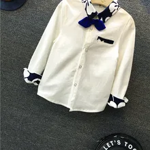 Розничная, весенне-Осенняя детская одежда новая осенняя одежда рубашки с галстуком-бабочкой и детские штаны