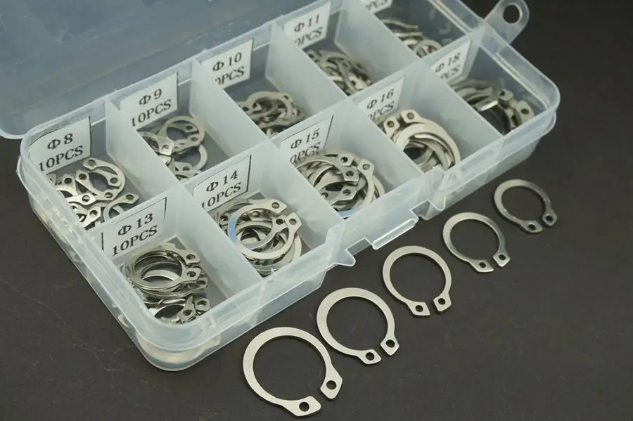 100PCSLot304StainlessSteelCirclipRetainingRingSnapRing