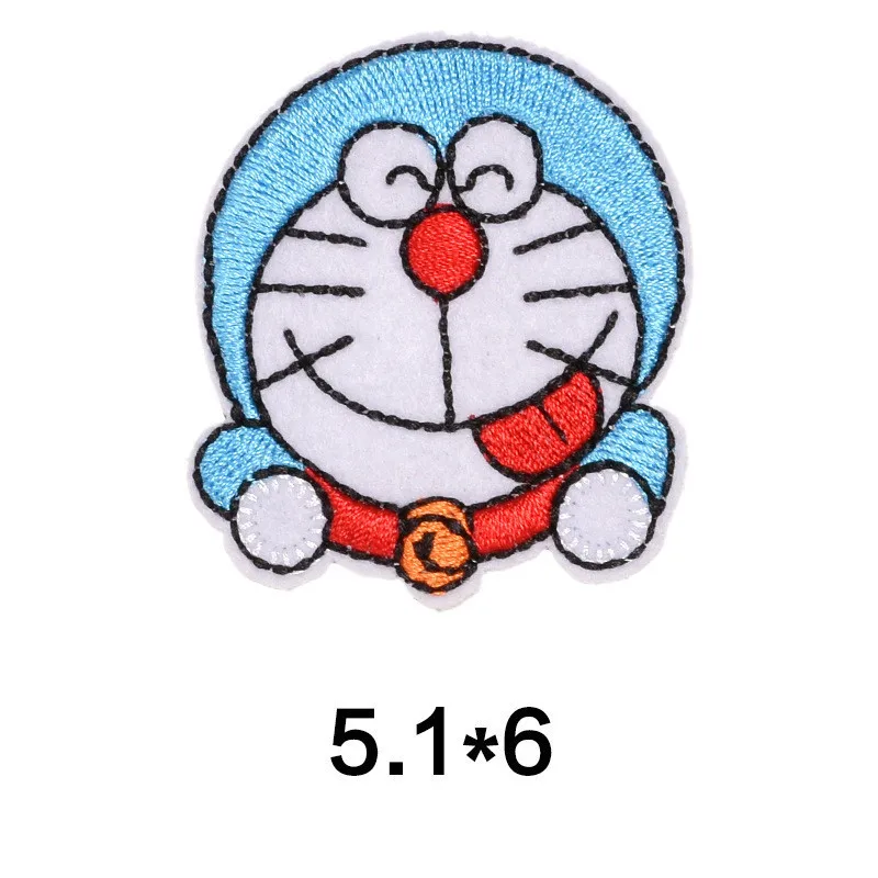 Изысканные Мультяшные нашивки с пайетками Doraemon, нашивка со звездами из фильма «Железный патчи» для одежды, детская одежда, наносимые с помощью утюга наклейки «сделай сам» - Цвет: N-BT5415