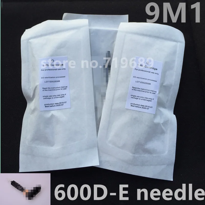 

50pcs NEW 600D-E transparent Permanent Makeup Needles Lips Tattoo Needle 9M1for HAWK Style Rotary Tattoo Machine Gun Kit