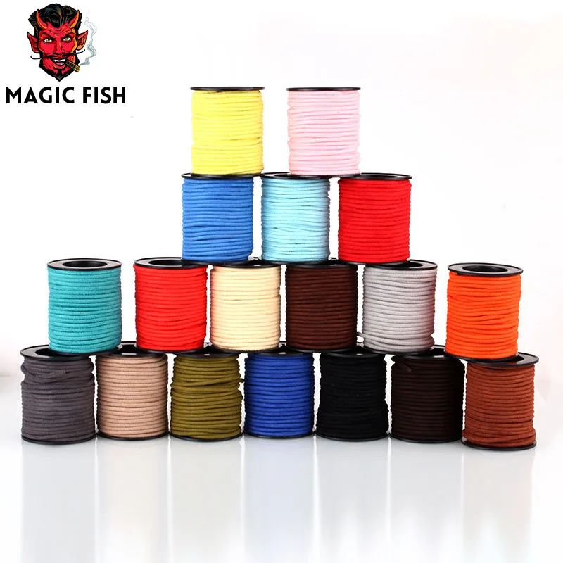 

Long 10m 3mm Round Velvet Cord String Rope Lace Thread for DIY Bracelet Necklace Jewelry Findings Black White Brown 17 Colors