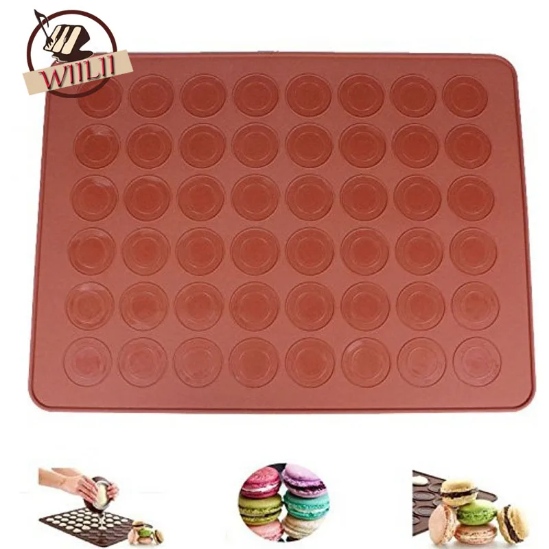 

1PCS Silicone 48 Cavity Macaron Mat Pastry Cake Macarons Mould NonstickChristmas Bakeware Kitchen Dessert Special Baking Tools