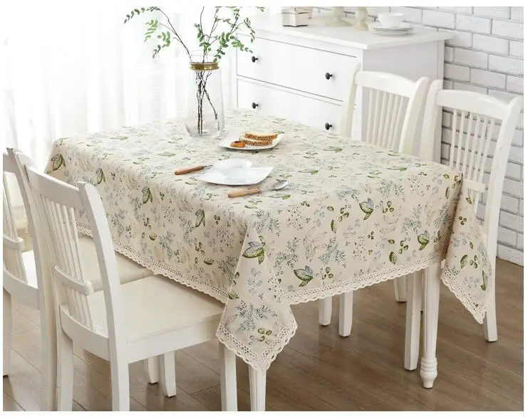 Free shipping Cotton Tablecloths Rectangular Rich vine flowers Garden ...