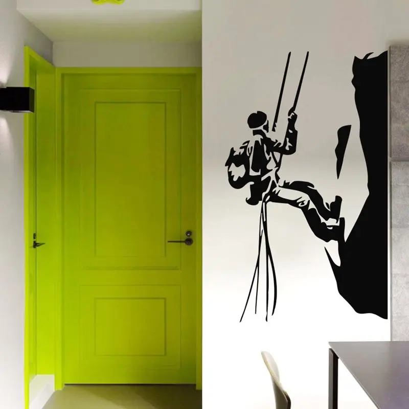 

Climbing Sticker Climbers Decal Extreme Sports Posters Vinyl Wall Decals Parede Decor Mural 19 Color Choose Climbing Sticker