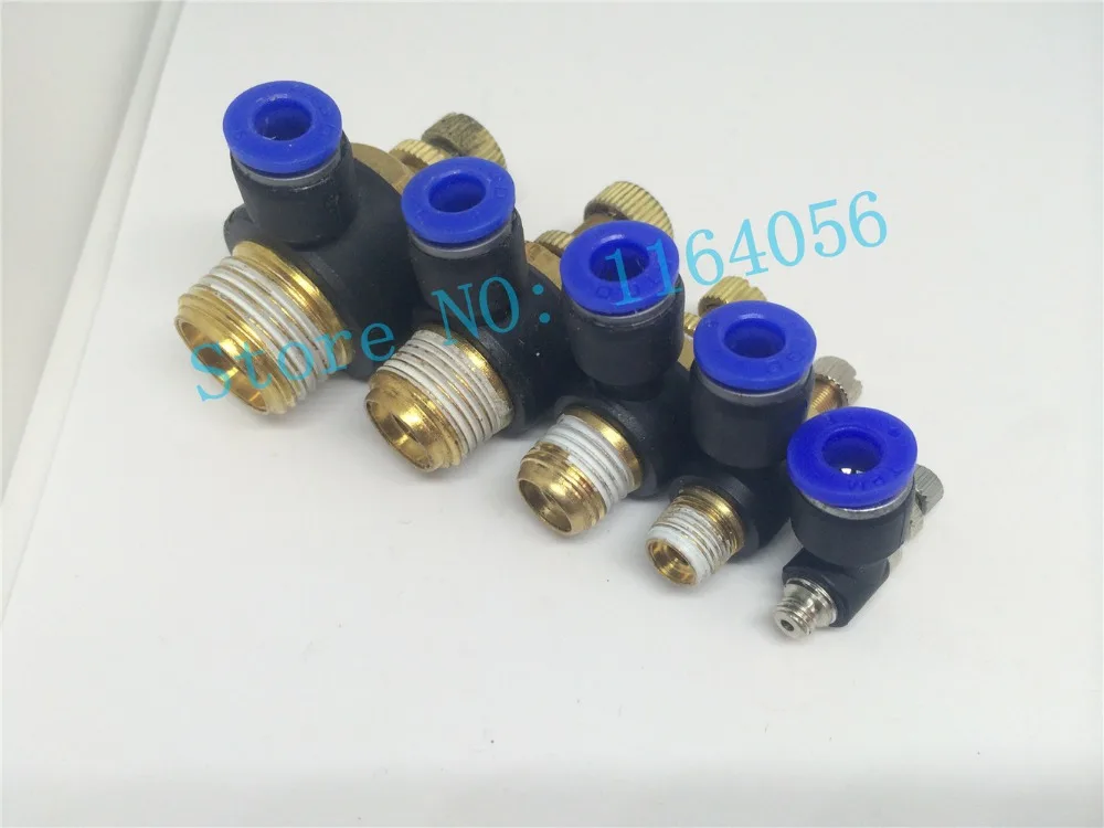 

5PCS Pneumatic fitting SL 6mm Throttle Valve Air Speed Control Aquarium Parts