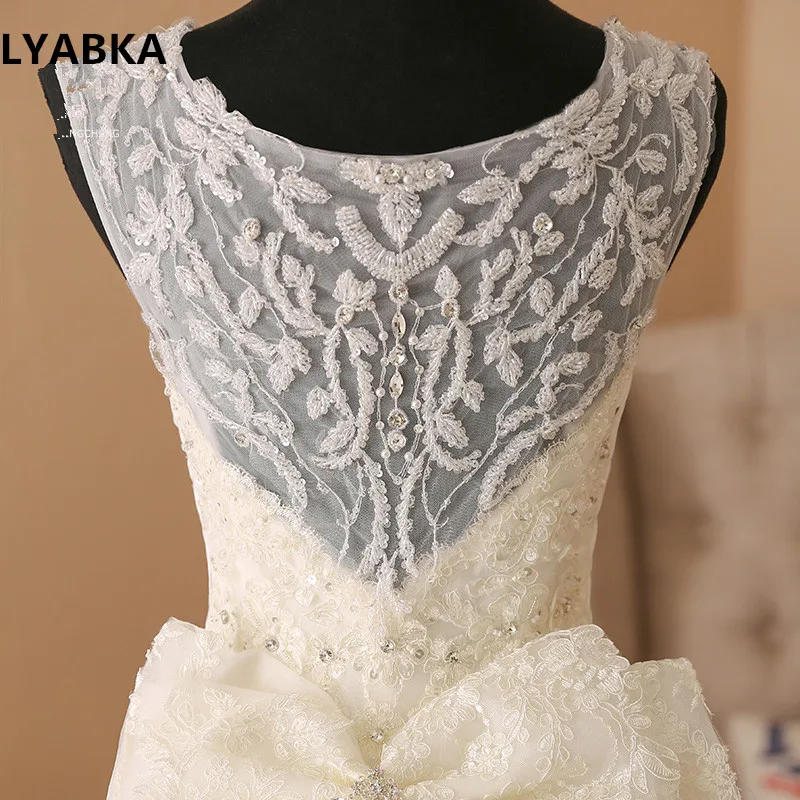 Винтажное свадебное платье трапециевидной формы с глубоким вырезом Vestido De Noiva модное кружевное свадебное платье с аппликацией es real photo Robe De Mariage