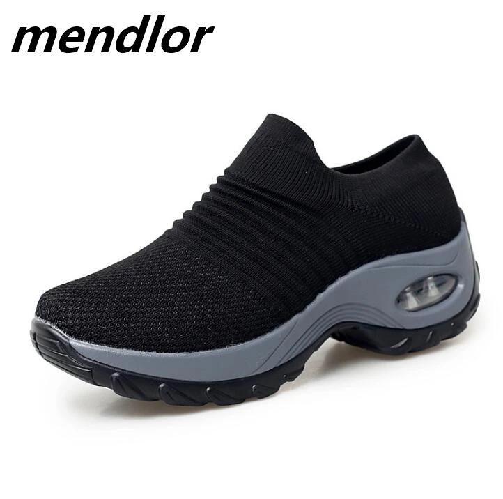 

Women sneakers breathable mesh woman shoes convenient slip-on air cushion casual ladies shoes woman tenis feminino