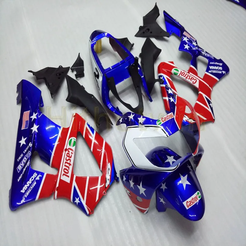 D Пользовательские Обтекатели мотоцикла для HONDA CBR929RR 2000-2001 CBR 929 RR 00 01 ABS пластиковый комплект+ Botls+ литьевая форма белый черный M2 - Цвет: D