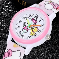 2019 New Pink Simple Children Watches Cute Special Kids Clocks Cartoon 3D Silicone Band Enfant Ceasuir Baby Gift  Quartz Watches